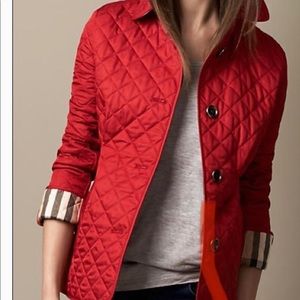 Burberry Quilted Jacket - Red